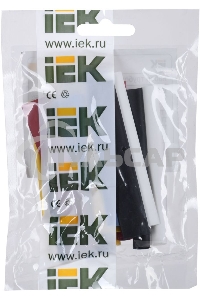 Набор трубок термоусадочных тонкостен. ТТУ 2/1; 4/2; 6/3; 8/4 (Ж; С; К; Ч; Б) 20х8см разноцвет. IEK UDRS-D2-D8-10-2