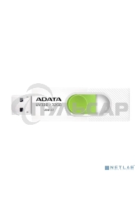 Флешка USB ADATA UV320 (AUV320-32G-RWHGN), 32 Gb, USB 3.2, R/W 100/30, белый/зеленый