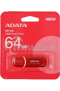 Флешка USB ADATA UV150 (AUV150-64G-RRD), 64 Gb, USB 3.0, R/W 100/30, красный