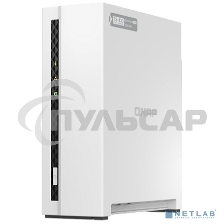 Сетевое хранилище SMB QNAP TS-133 NAS 1 HDD tray. ARM 4-core Cortex-A55 1.8GHz, ram 2 Gb (max), 1x1GbE, 1xUSB 2.0 port,1xUSB 3.2 Gen 1