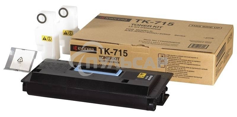 Картридж лазерный Kyocera TK-715 (1T02GR0EU0) черный для KM-3050/4050/5050 34000 стр.