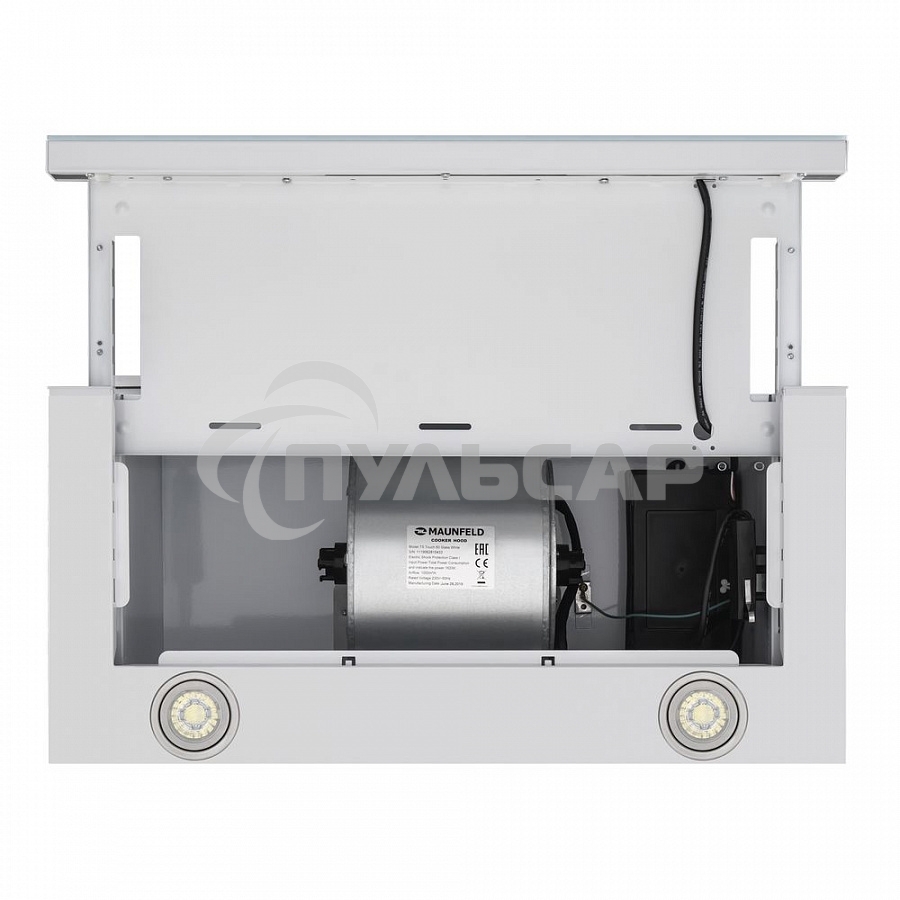 Вытяжка встраиваемая Maunfeld TS Touch Glass 50 белый, 50 см, 1000 куб. м/ч, 56 дБ