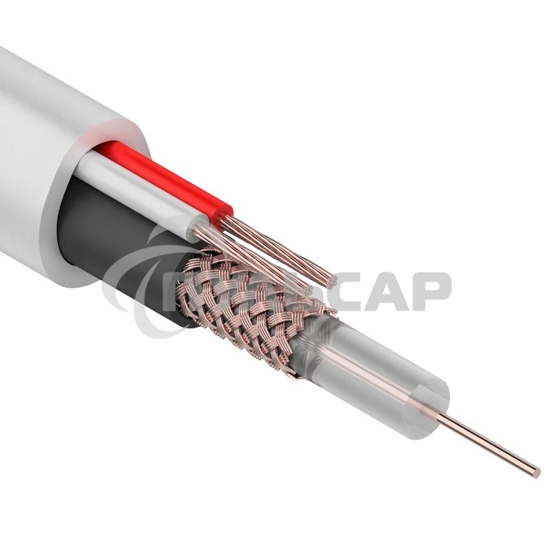Кабель КВК-В-1,5+2x0,75 мм² (Cu/Cu) белый (бухта 200 м) Rexant