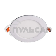 Светильник светодиодный ультратонкий встраив. PPL-R 6Вт 6500К IP40 WH d120мм круглый Jazzway 5008489A