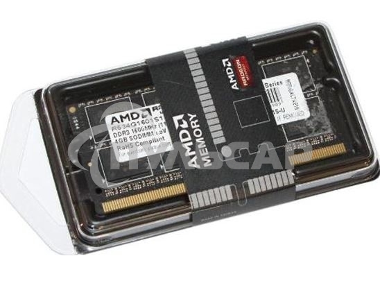 Оперативная память AMD Radeon R5, DDR3, 4Gb (1x4Gb), 1600MHz, CL11, SO-DIMM