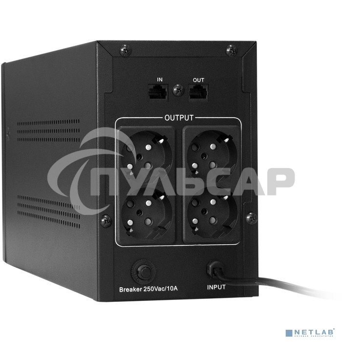 Источник бесперебойного питания ExeGate SpecialPro Smart LLB-1000.LCD.AVR.EURO.RJ 1000VA/650W, LCD, AVR, 4 евророзетки, RJ45/11, черный