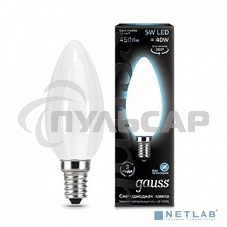 Лампа светодиодная Gauss Filament Свеча E14 5Вт 4100К OPAL