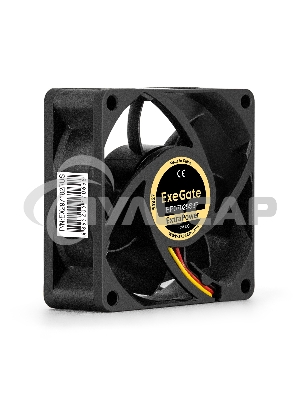 Вентилятор для корпуса ExeGate ExtraPower EP07025S3P черный, 70 мм, 4800 об/мин, 46.2 дБ, 3 pin