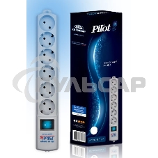 Сетевой фильтр Pilot S 7м (6 розеток) белый (коробка)