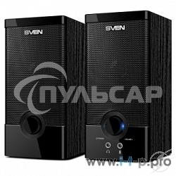 Колонки Sven SPS-603 черный USB-порт ПК, ноутбука или адаптер 5V DC
