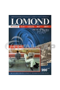 Фотобумага ПРЕМИУМ для стр.печати LOMOND200 г/м2 одностор.Super Glossy Bright 10х15см(20л)
