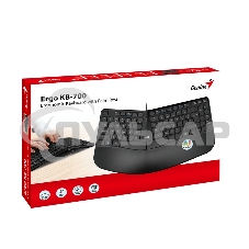 Клавиатура проводная Genius Ergo KB-700, черный, USB, 104 клавиши 31310053402