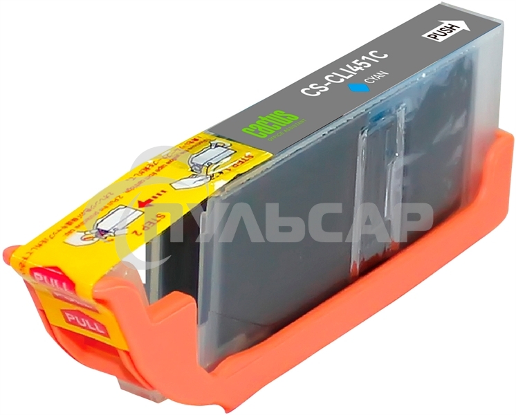 Картридж струйный Cactus CS-CLI451C голубой (10,2 мл) для Canon MG 6340/5440/IP7240