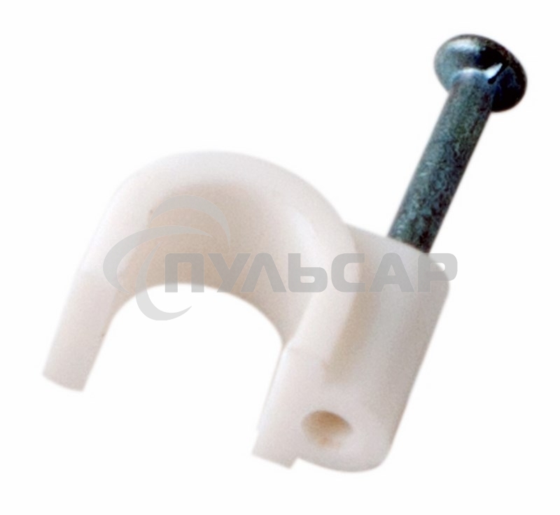 Крепеж кабеля круглый 6 мм, белый (упак. 50 шт) Rexant