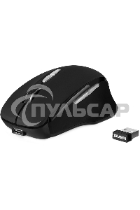 Мышь беспроводная SVEN RX-590SW черный, 1600 dpi, радиоканал, Bluetooth, USB, кнопки - 7