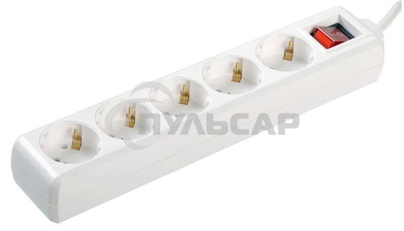 Удлинитель WYP10-16-05-03-ZK-N У05К-выкл. 5 мест 2 Р + P Е /3метра 3х1мм2 16А/250 IEK