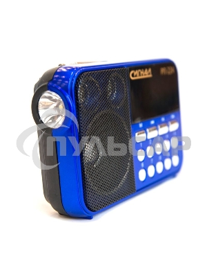 Радиоприемник Сигнал РП-224, бат. 3*АА (не в компл.), 220V, акб 400мА/ч, USB, SD, дисплей, фонарик