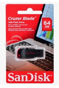 Флешка USB Sandisk 64 Gb Cruzer Blade SDCZ50-064G-B35 USB 2.0 черный/красный