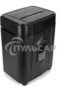 Шредер Heleos АП23-4 черный с автоподачей (секр.P-4) фрагменты 145лист. 23лтр. скрепки скобы пл.карты