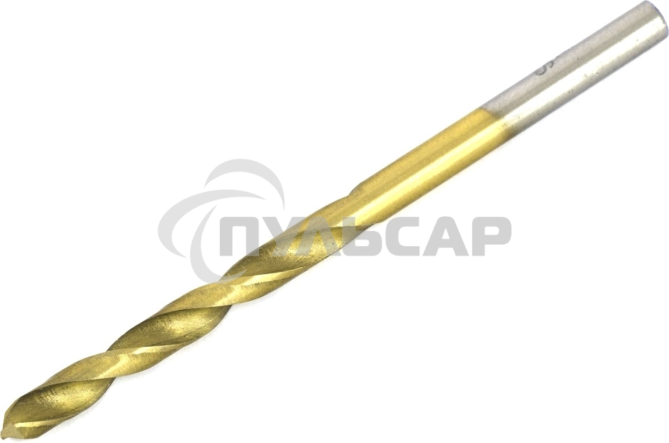 Сверло по металлу Matrix, 4,2 мм, HSS, нитридтитановое покрытие, цилиндрический хвостовик