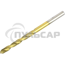 Сверло по металлу Matrix, 4,2 мм, HSS, нитридтитановое покрытие, цилиндрический хвостовик