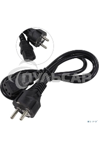 Кабель питания ExeGate Power PC-1P (Евровилка Schuko->С13) VDE-250V-3*0.75-CU, 10A, черный, 1.0м