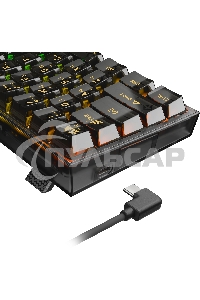 Клавиатура проводная игровая Redragon Fizz прозрачно-черная (USB, +ICE, 61 кл., RGB подсветка)