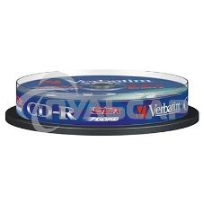 Диск CD-R Verbatim 700Mb 52x Cake Box (10шт) (43437)
