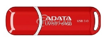 Флешка USB ADATA UV150 (AUV150-64G-RRD), 64 Gb, USB 3.0, R/W 100/30, красный