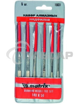 Набор надфилей Matrix алмазных 140х50х3 6шт