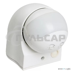 Детектор движения ДД 010 1100Вт угол. обз. 180град. IP44 бел. ИЭК LDD10-010-1100-001