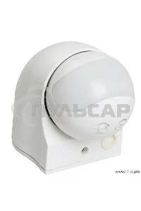 Детектор движения ДД 010 1100Вт угол. обз. 180град. IP44 бел. ИЭК LDD10-010-1100-001