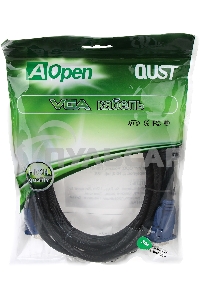 Кабель VGA 3м AOpen 2 фильтра, монитор-SVGA card 15M-15M, ACG341AD-3M