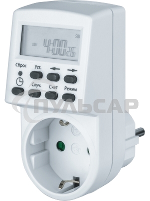 Таймер Navigator NTR-E-S01-WH розет. электрон.