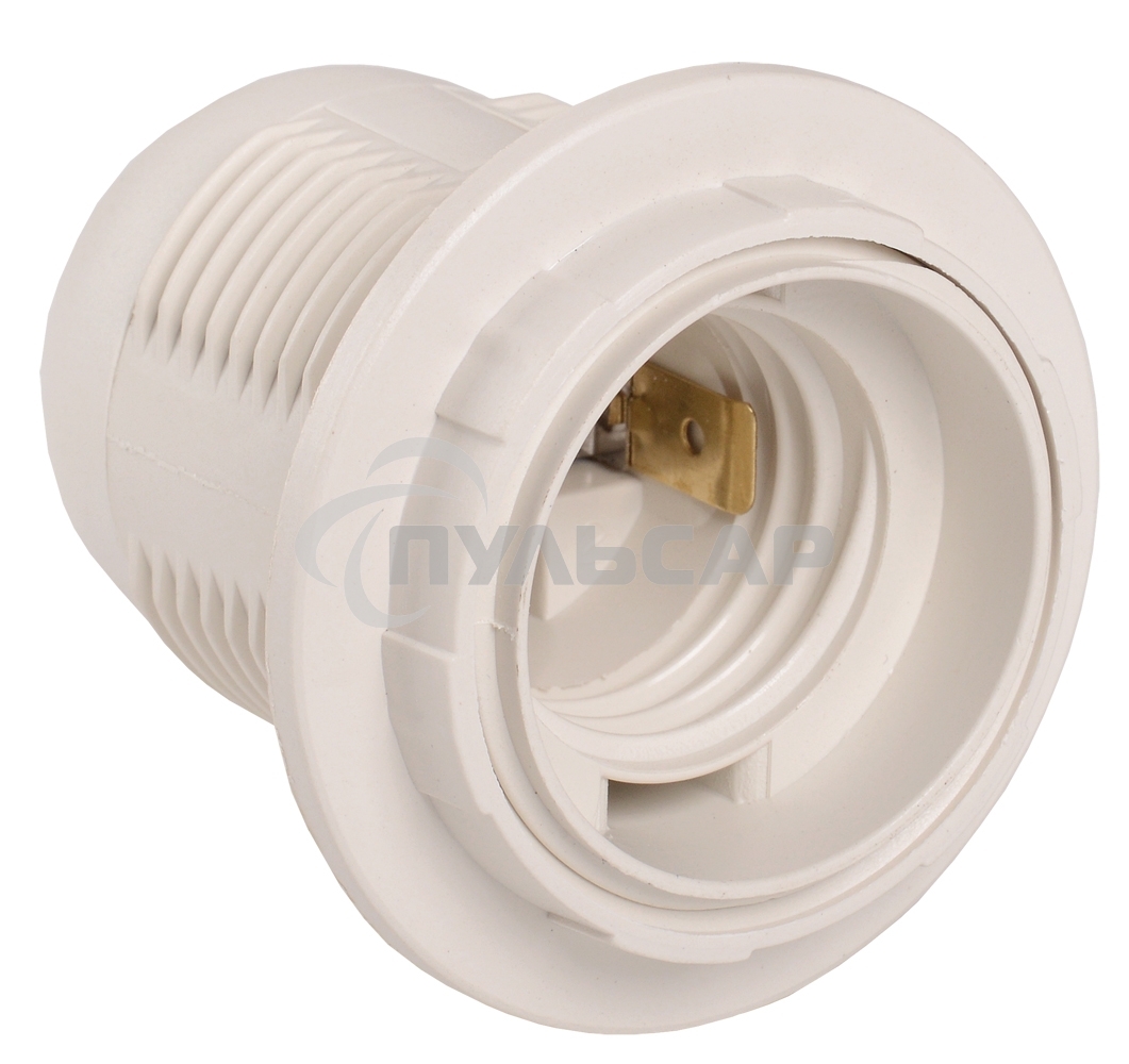 Патрон электрич. E27 Ппл27-04-К12 с кольцом пластик. бел. (инд. упак.) ИЭК EPP11-04-02-K01