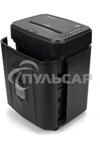 Шредер Heleos АП23-4 черный с автоподачей (секр.P-4) фрагменты 145лист. 23лтр. скрепки скобы пл.карты