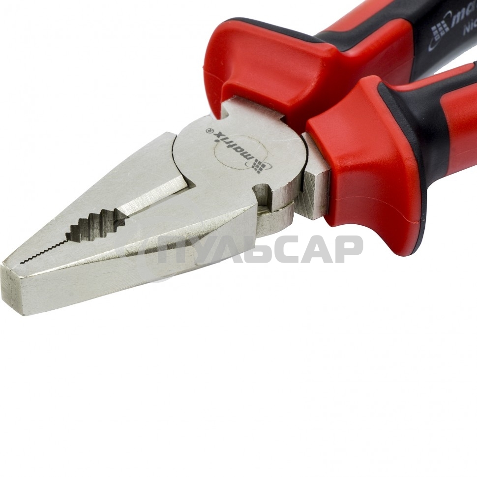 Плоскогубцы Matrix NICKEL, 200 мм, никелированные, двухкомпонентные рукоятки