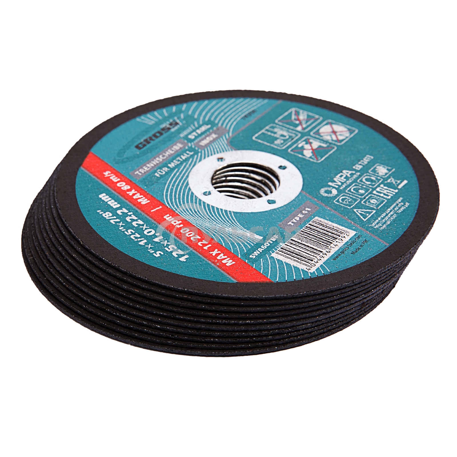 Круг отрезной по металлу Gross SWA60TBF 125х1.0х22.2мм 74368