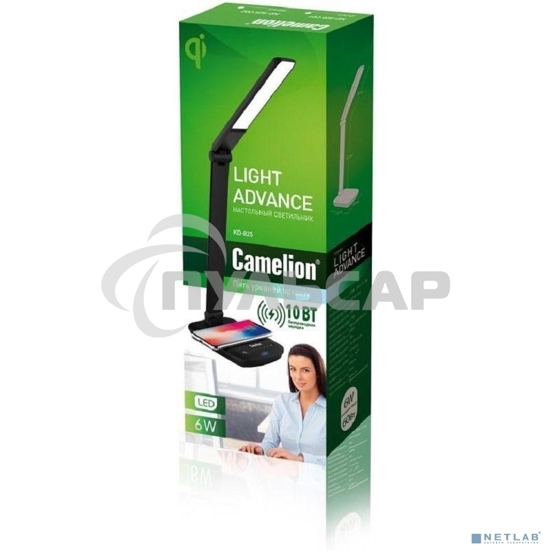 Светильник Camelion KD-825 C02 (14162) настольный на основание черный 16Вт