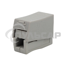 Строительно-монтажная клемма Rexant СМК 224 для светильника на 2 проводника 1.0-2.5/0.5-2.5 мм², белая (5 шт./уп.)