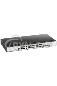 Коммутатор D-Link Switch DGS-3000-28LP/B1A Управляемый коммутатор 2 уровня с 24 портами 10/100/1000Base-T и 4 портами 1000Base-X SFP (24 порта с подде