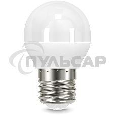 Лампа светодиодная Gauss LED Шар E27 9.5W 890lm 3000K 1/10/50
