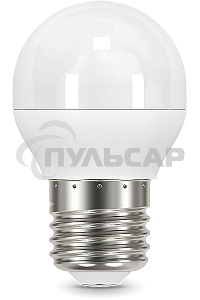 Лампа светодиодная Gauss LED Шар E27 9.5W 890lm 3000K 1/10/50