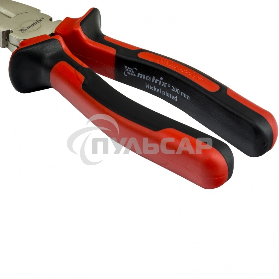 Плоскогубцы Matrix NICKEL, 200 мм, никелированные, двухкомпонентные рукоятки