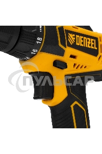 Дрель-шуруповерт Denzel CDL-18-0, Аккумуляторная, 18В, Без АКБ и ЗУ