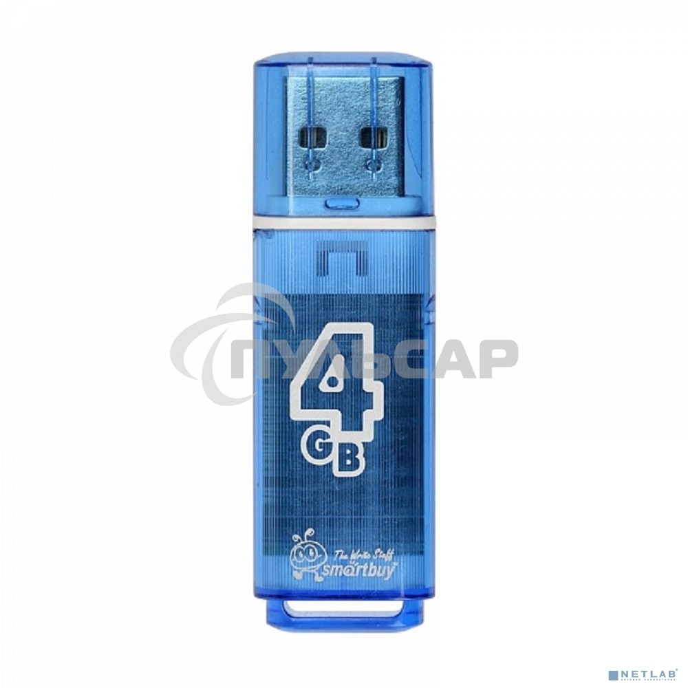 Флешка USB Smartbuy 4 Gb USB <USB 2.0> Glossy series Blue (SB4 GbGS-B)