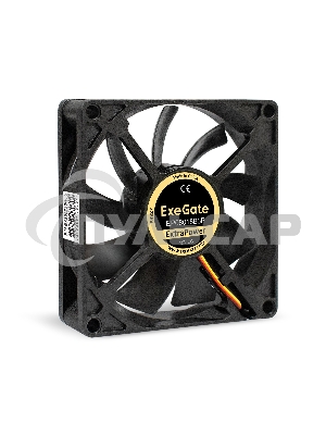 Вентилятор для корпуса ExeGate ExtraPower EP08015B3P черный, 80 мм, 2600 об/мин, 26 дБ, 3 pin