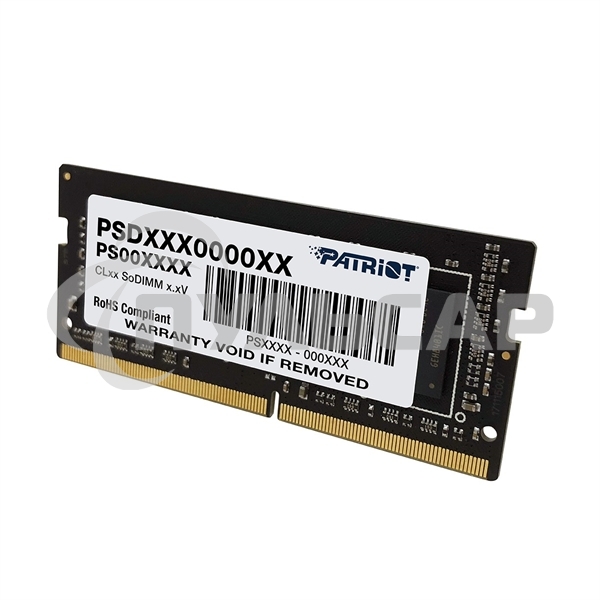 Оперативная память Patriot Signature, DDR4, 32Gb (1x32 Gb), 3200 MHz, CL22, SO-DIMM