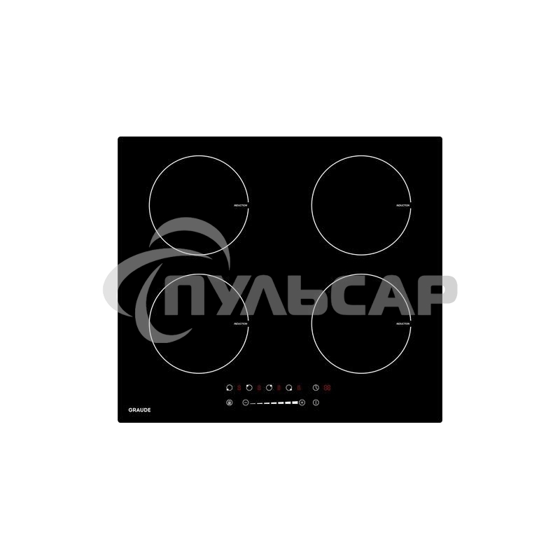 Индукционная варочная панель Graude IK 60.1 / Сенсорное управление, 9 ступеней нагрева, Функция таймера, Индикация остаточного тепла, Автоматическое отключение, Защита от детей, Исполнение: без рамки