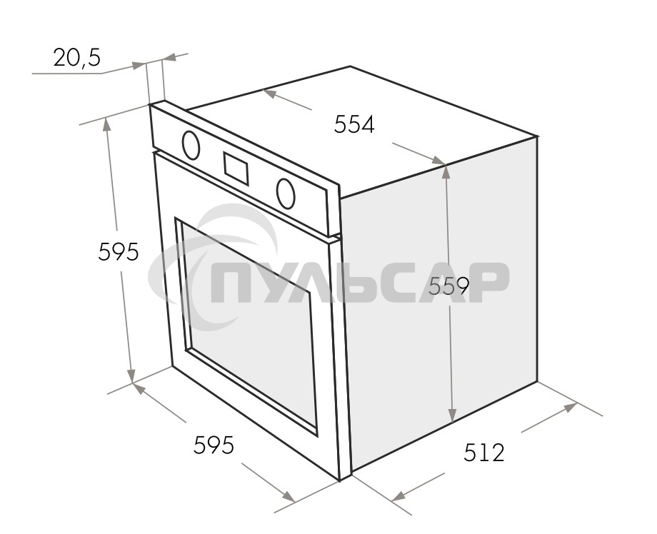 Шкаф духовой электрический Maunfeld EOEH.5811W, встраиваемый